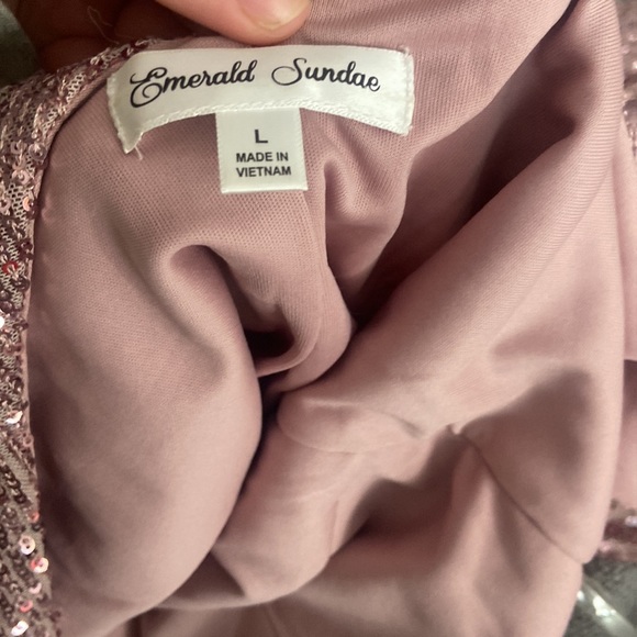 Champagne pink sparkly homecoming dress - Picture 4 of 4